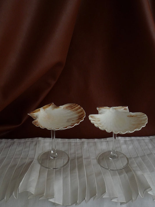 Set of two classic shell glasses