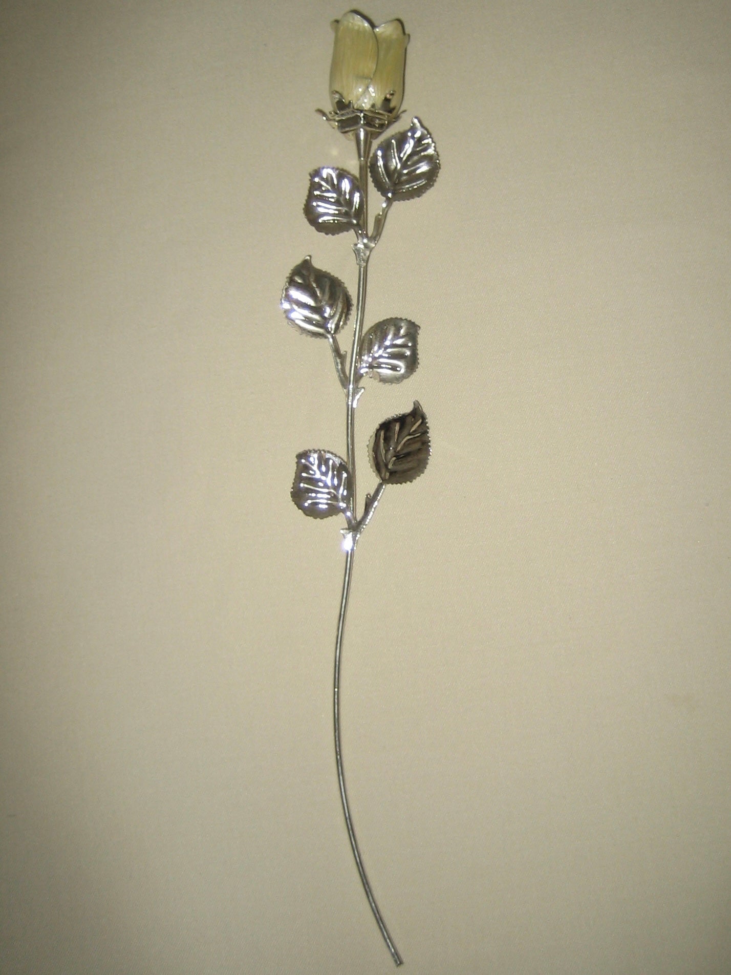 Silver plated rose