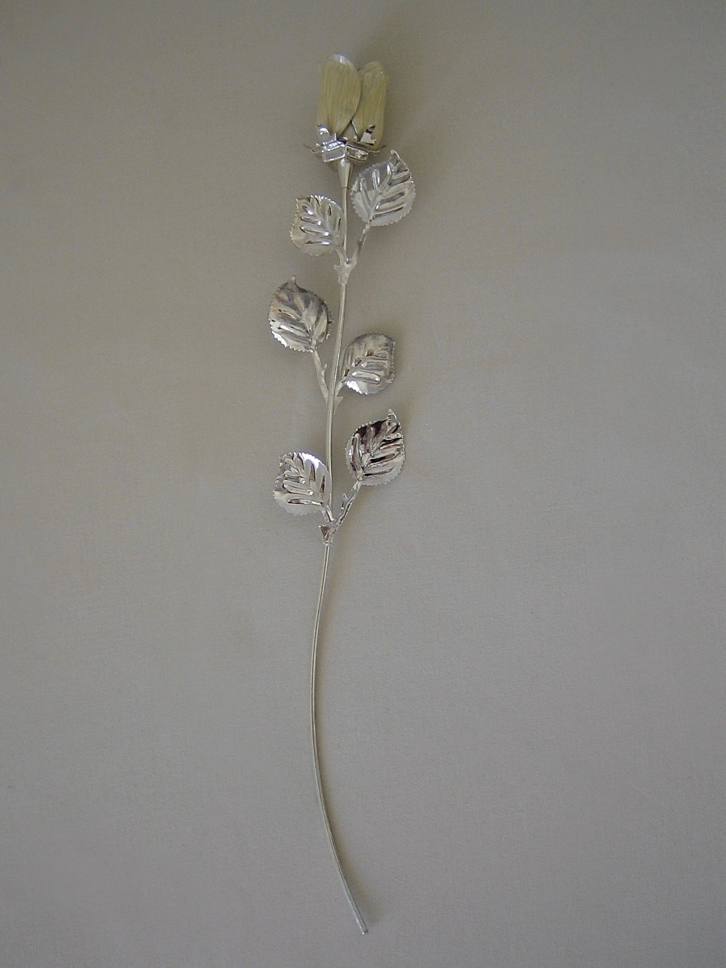 Silver plated rose